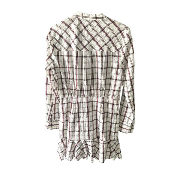VERONICA BEARD Sherry Plaid Buttoned Mini Dress Medium - Picture 3 of 6
